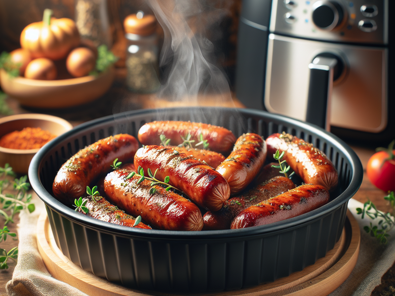 Linguiças crocantes na Air Fryer