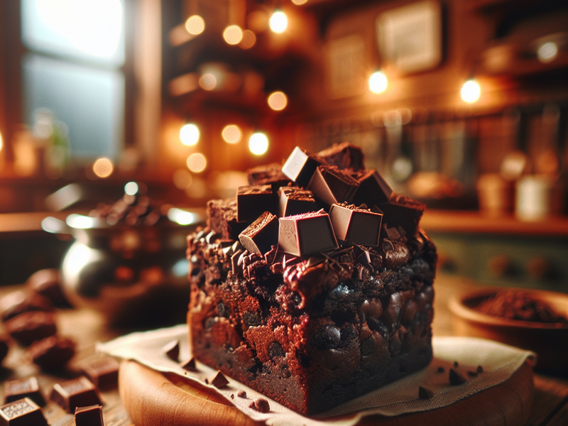 Brownie pronto para servir