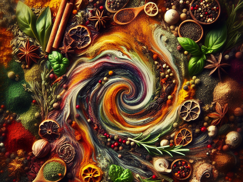 Creative culinary herbs and spices mix