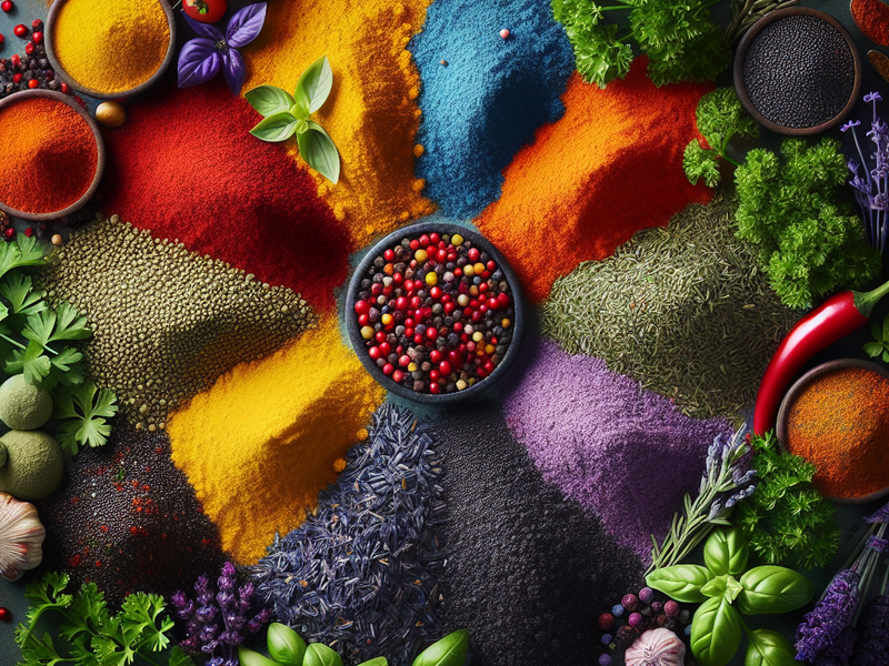 Spices and herbs array