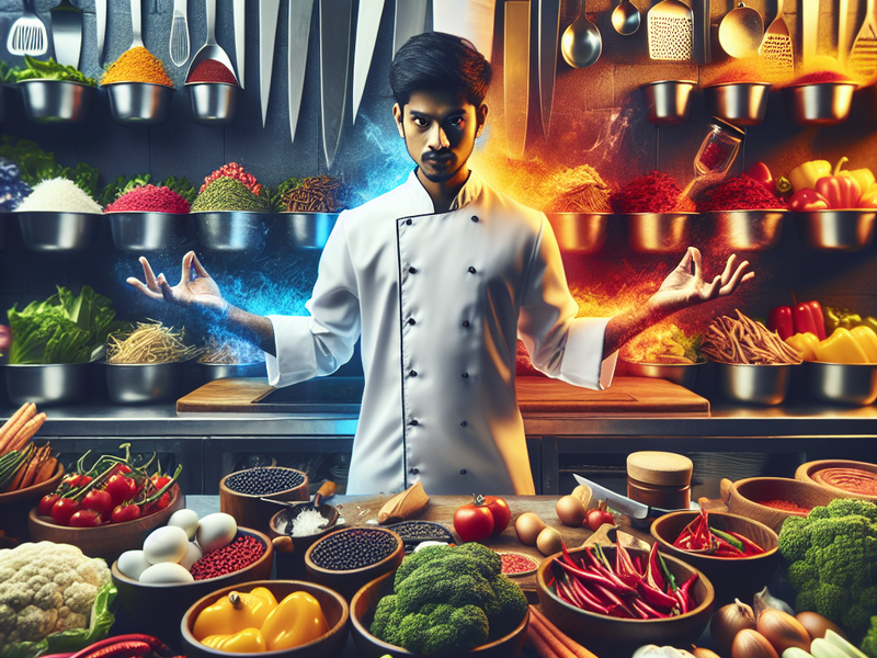 Chef Multitasking in the Kitchen