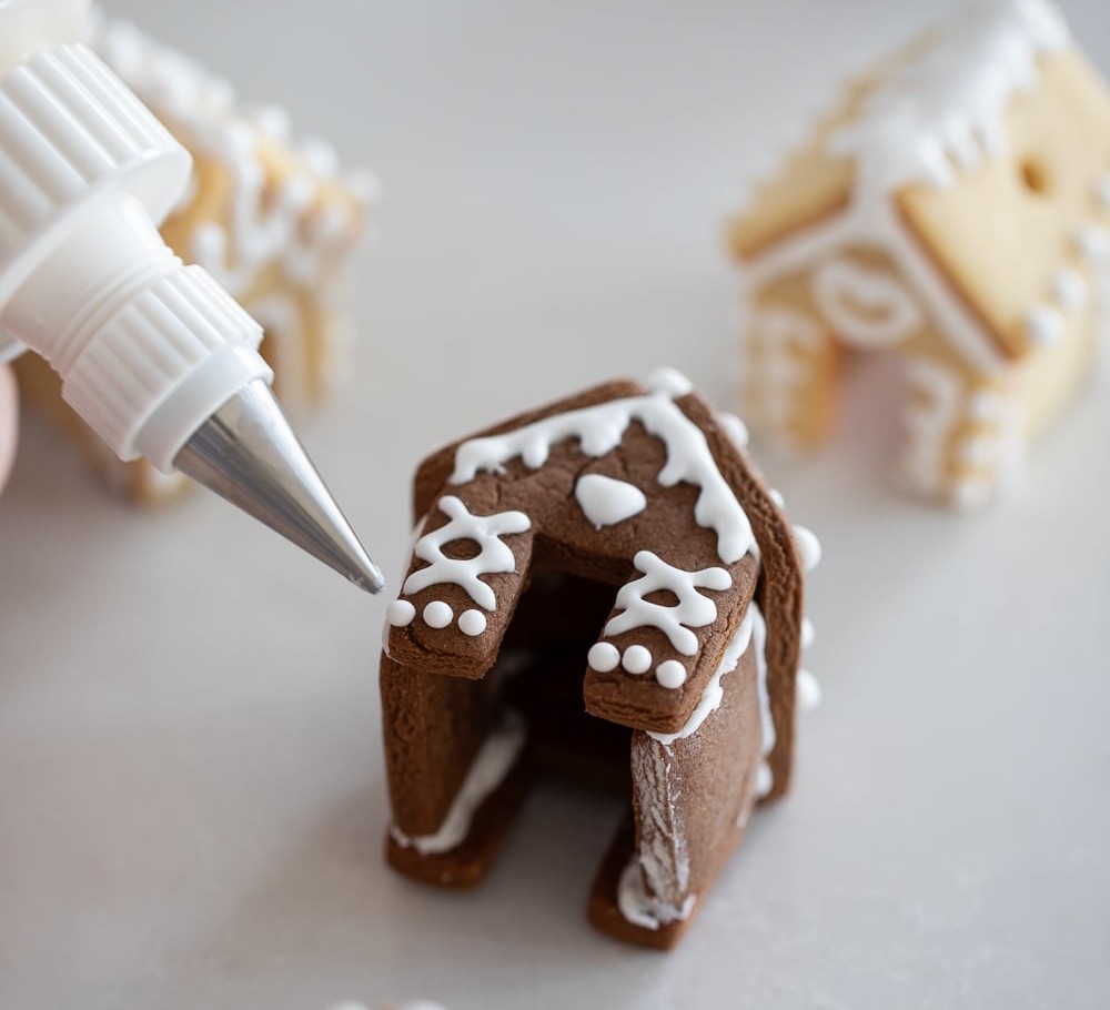 mini biscoito de gengibred-houses