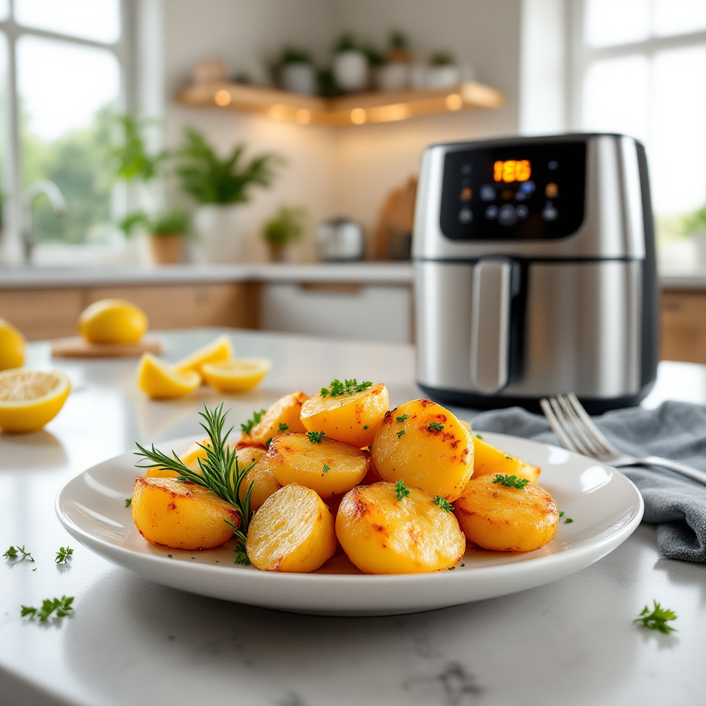 batata inglesa crocante na air fryer